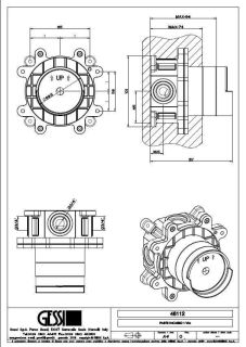 Скрытая часть смесителя для раковины Gessi 46112.031